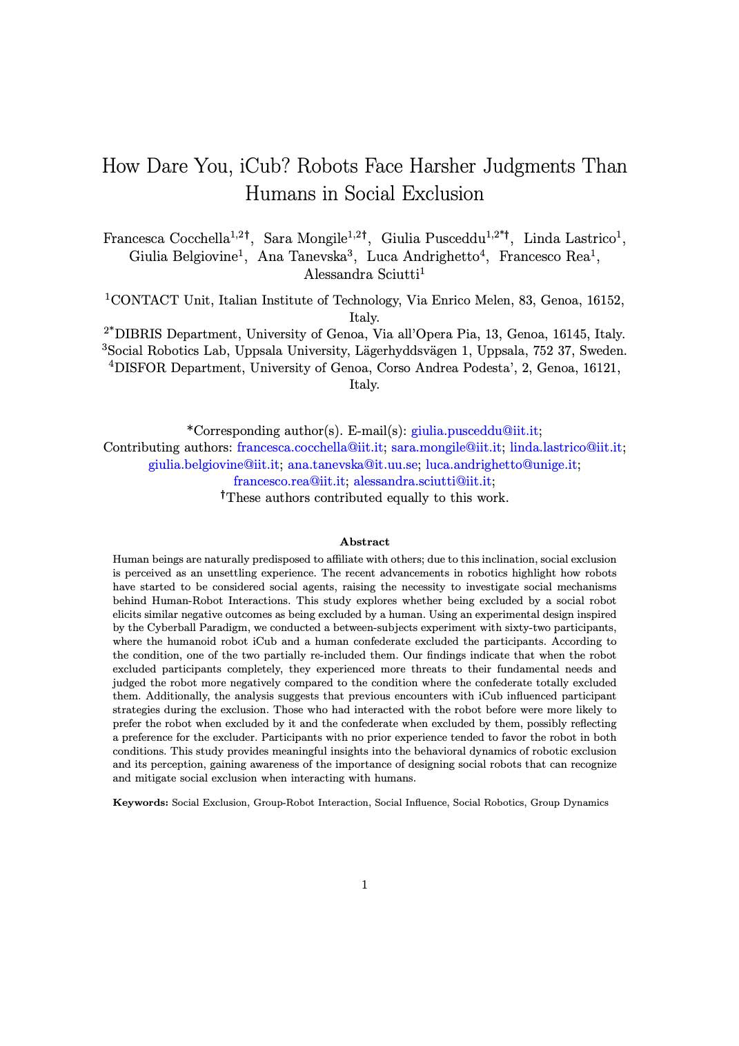 The first page of the paper